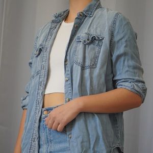 Urban Ourfitters BDG light button-down faux-denim shirt